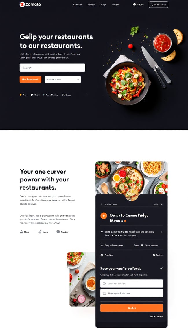 Food Ordering Website Mockup