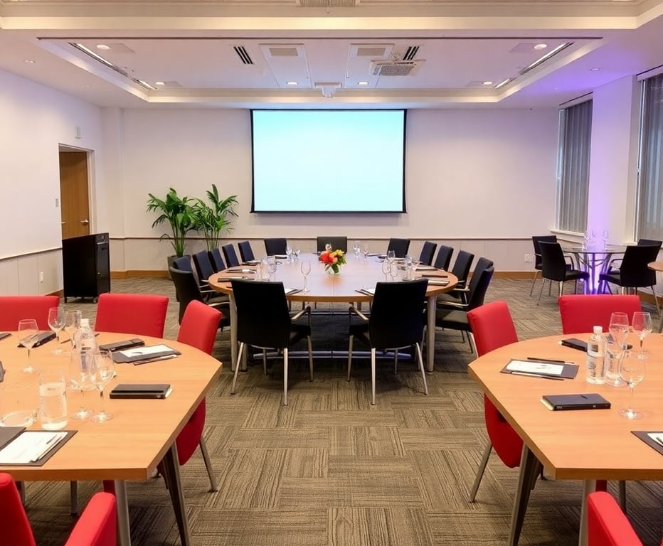 Modern office space setup for a successful corporate event at RigaEventHub