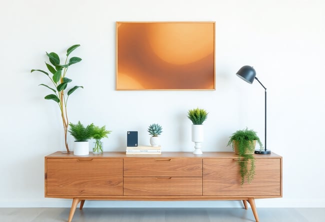 Modern Minimalist Dresser with Plants