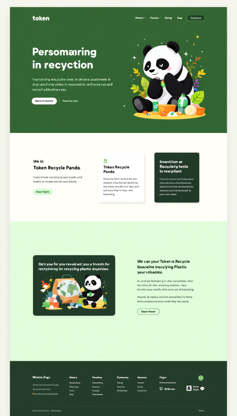 Token Recycle Panda Website Design