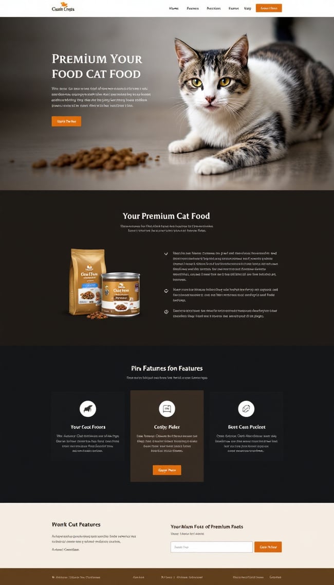 Premium Cat Food Promotion Page