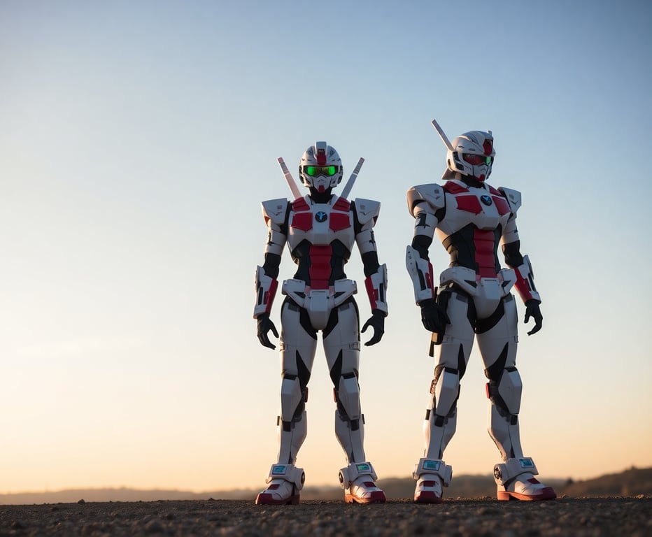 Mecha anime pilot suits and robot cosplay gear