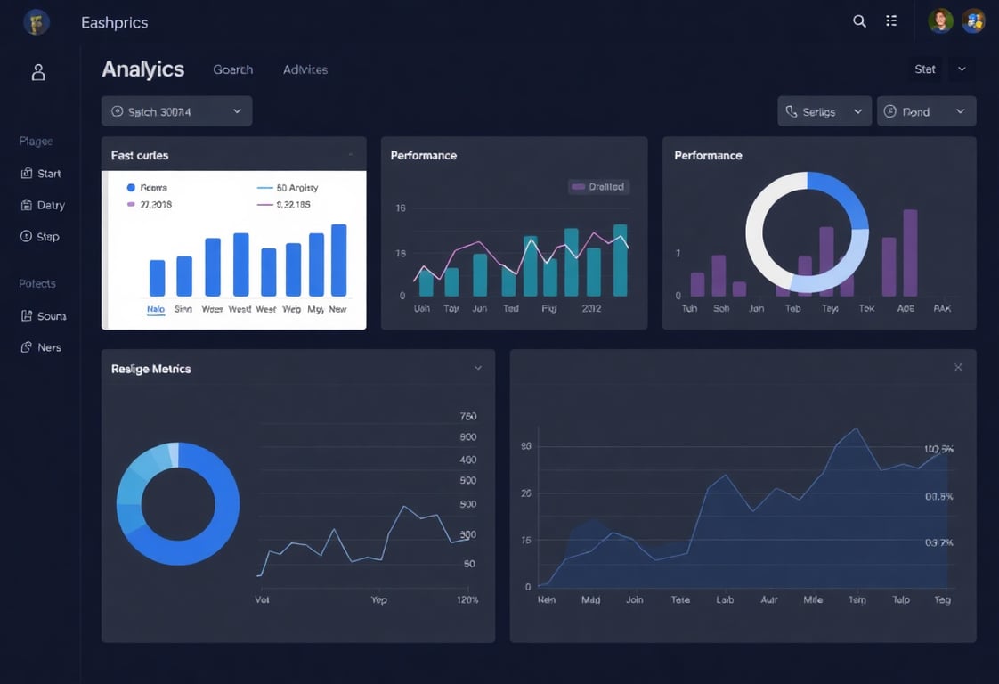 Dashboard interface showing link analytics and performance metrics