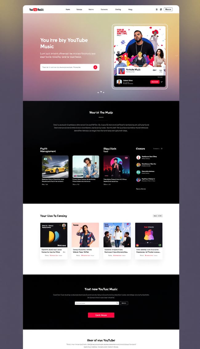 Modern Music Streaming Web Design