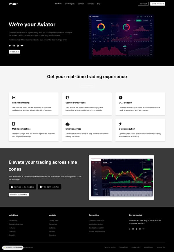 Aviator - Flight Trading Platform