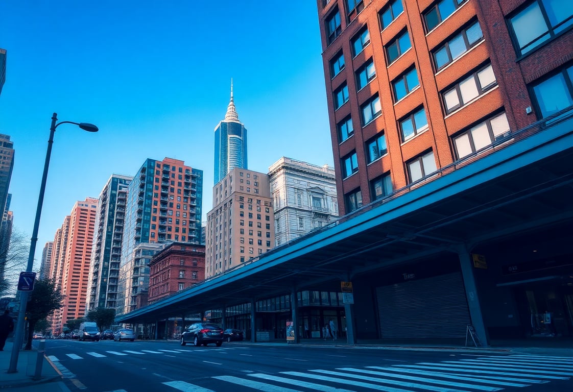 Urban photography showcasing city architecture