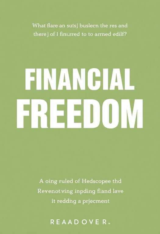 Financial Freedom book cover with minimalist design for ReadRover ebook store