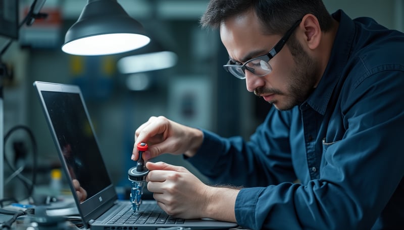 Laptop Screen Repair in Progress