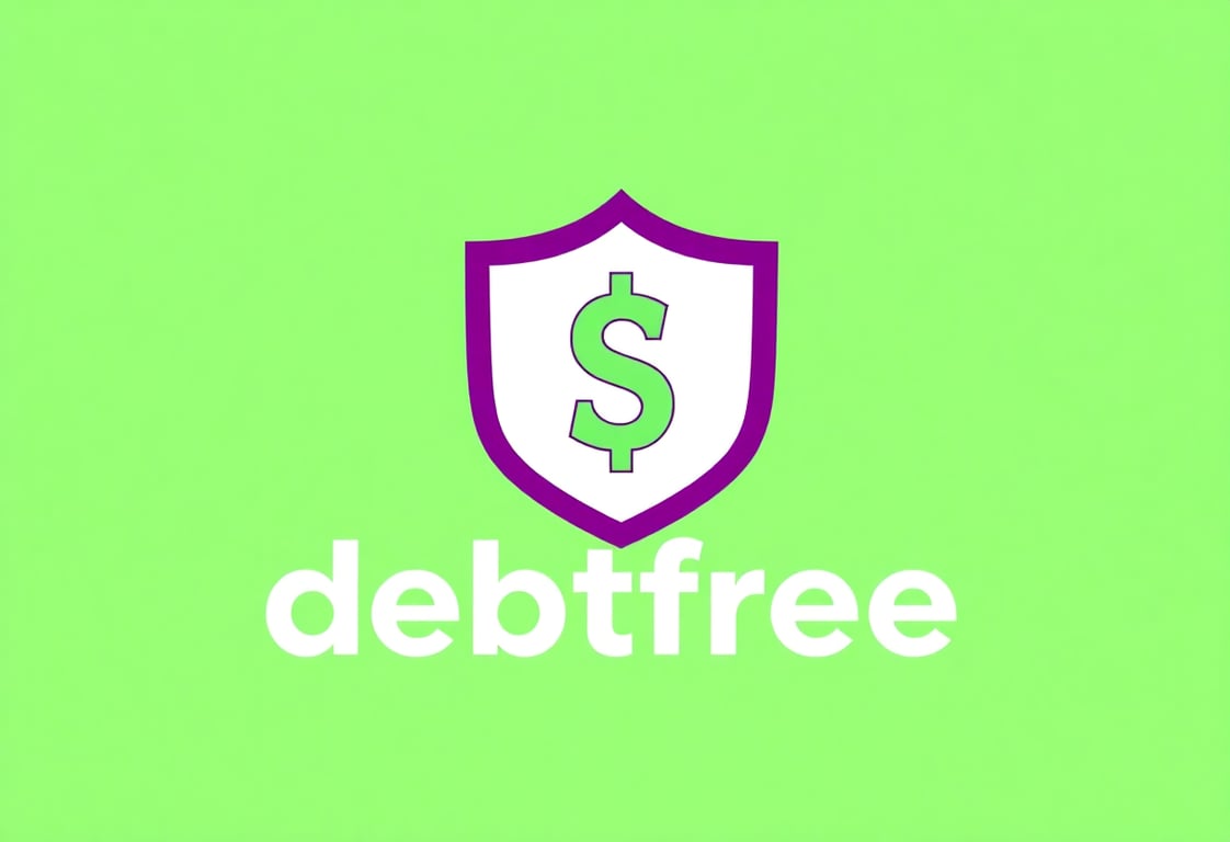DebtFree logo showing a shield with a dollar sign