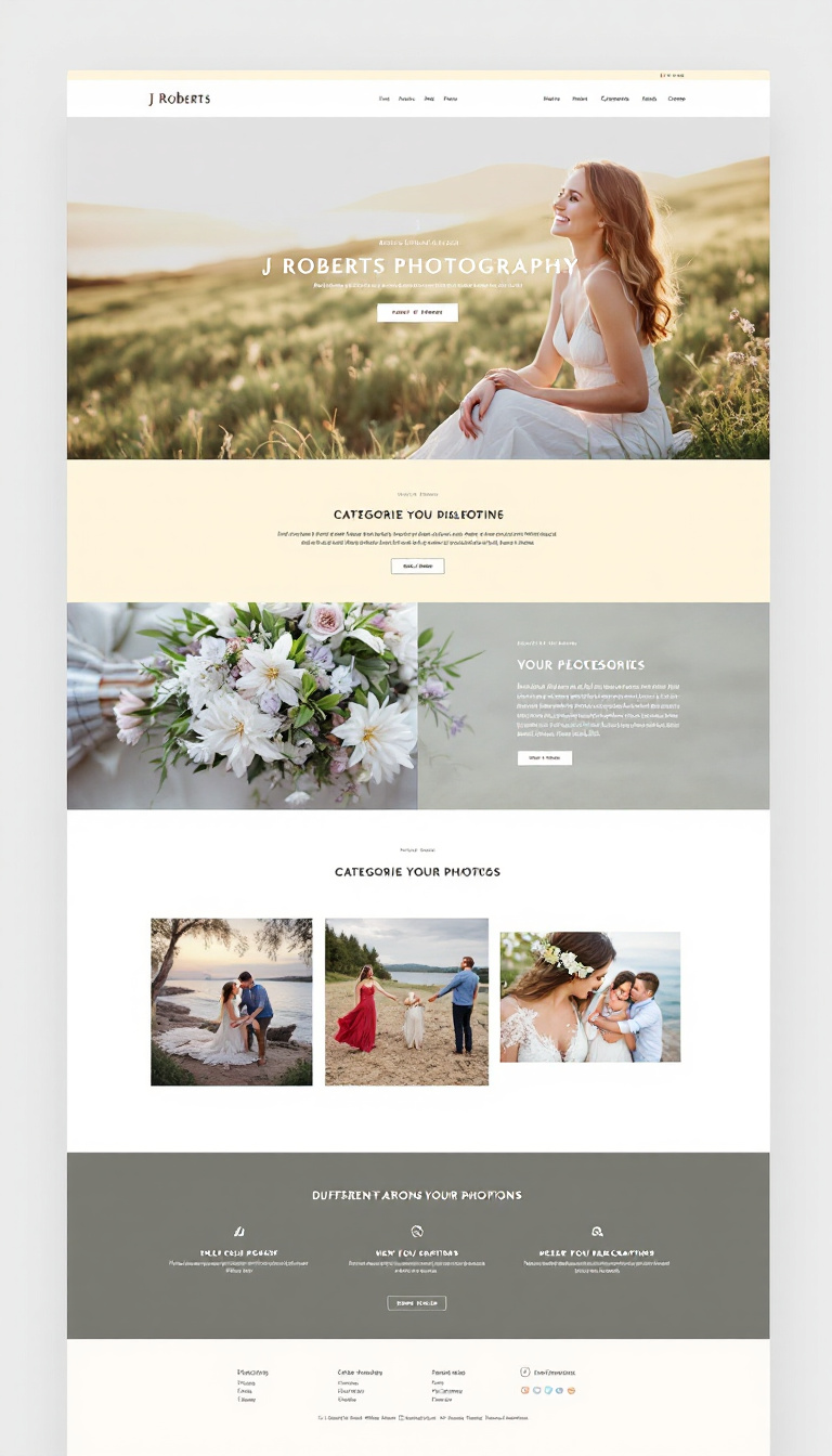 J Roberts Photography Portfolio Website Design