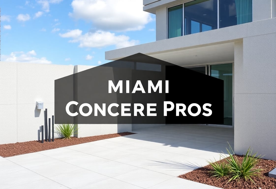Miami Concrete Pros company logo showing a modern concrete design element