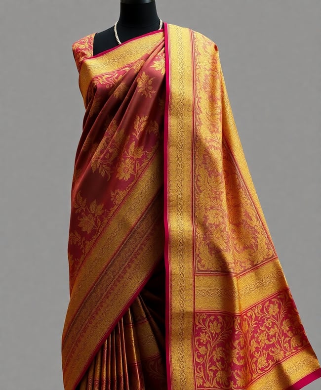 AI-Designed Banarasi Silk Saree