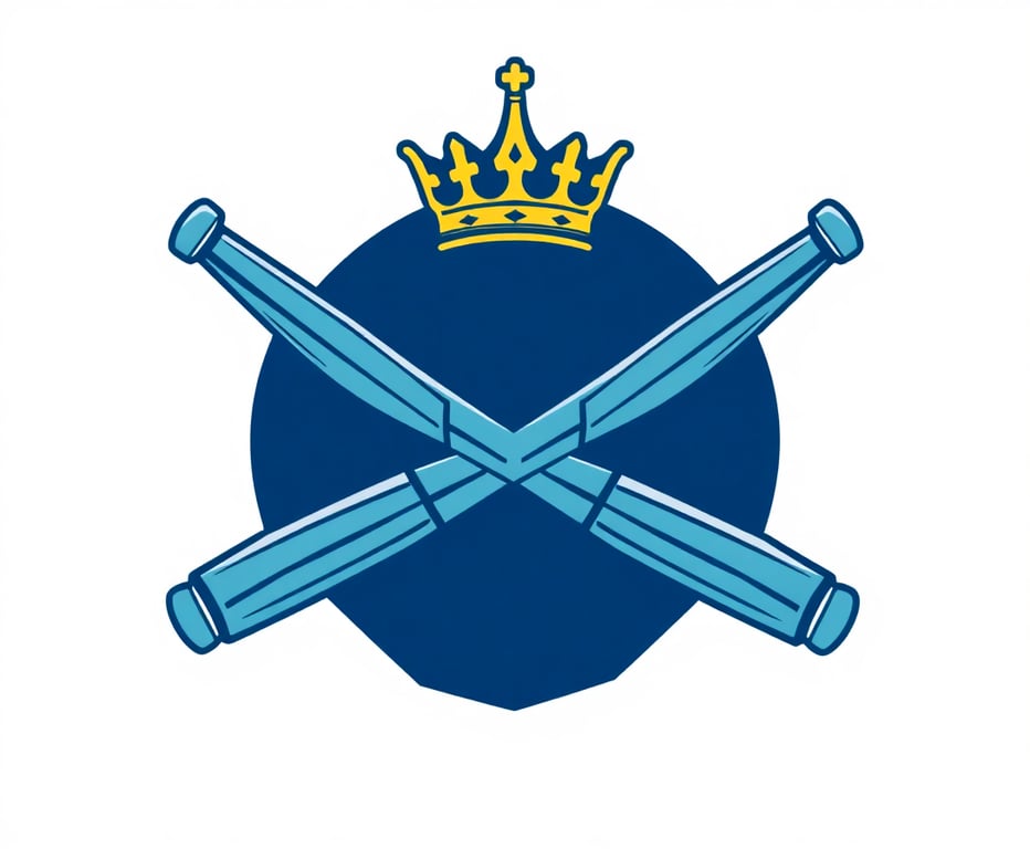 Royal Challengers team logo with a royal crown and crossed bats
