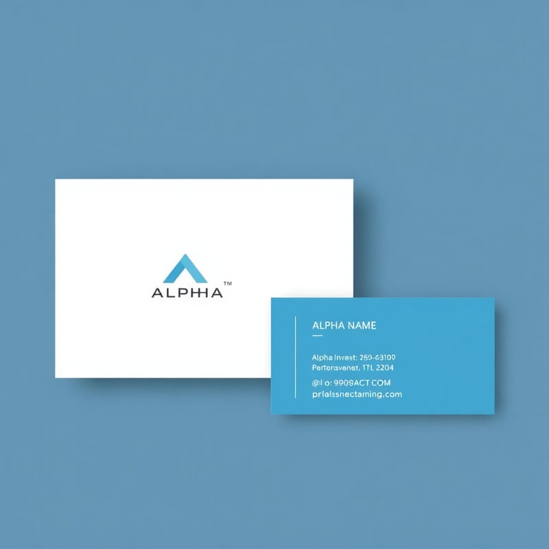 Alpha Investment Company Business Card Design