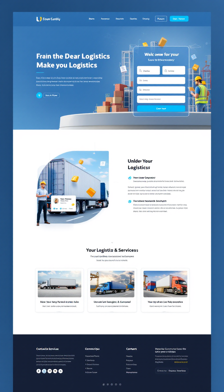 Logistics Company One-Page Website Design