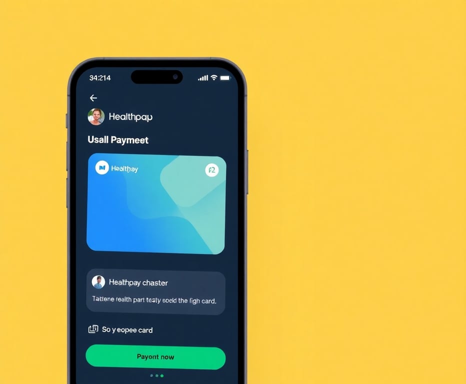 HealthPay Wallet mobile app interface