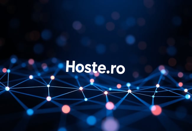 Abstract Network Visualization of Hoste.ro Domain Hosting