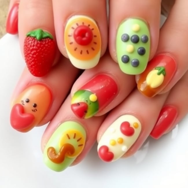 Uñas Frutales y Dulces