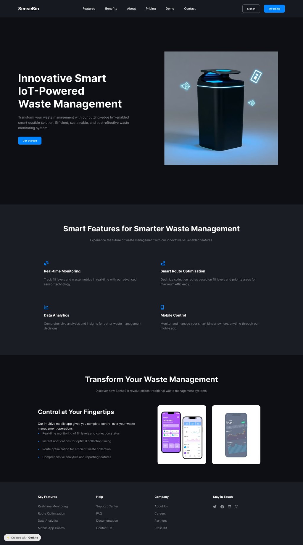 SenseBin - Smart IoT Dustbin
