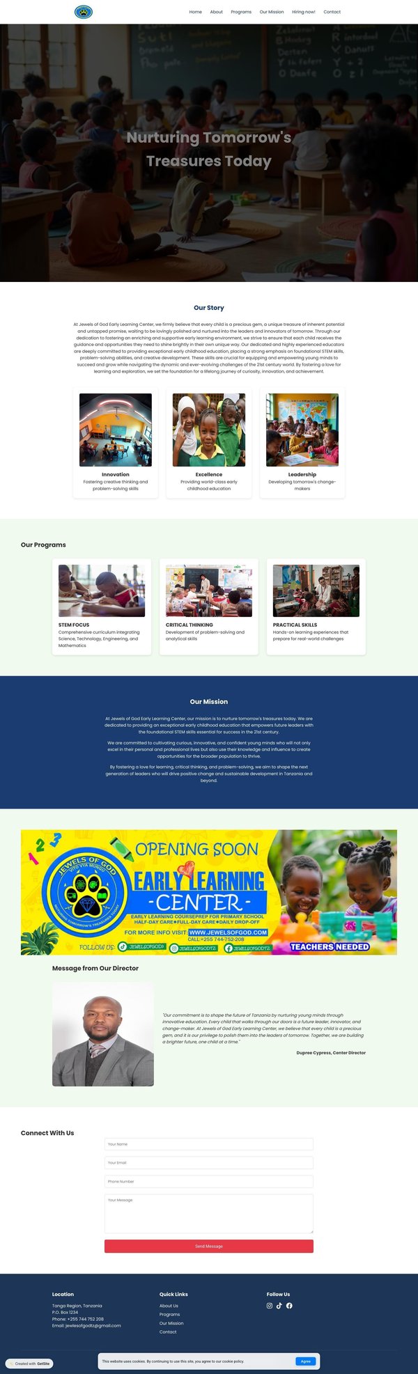 Jewels of God Early Learning Center - Nurturing Tomorrow's Treasures Today