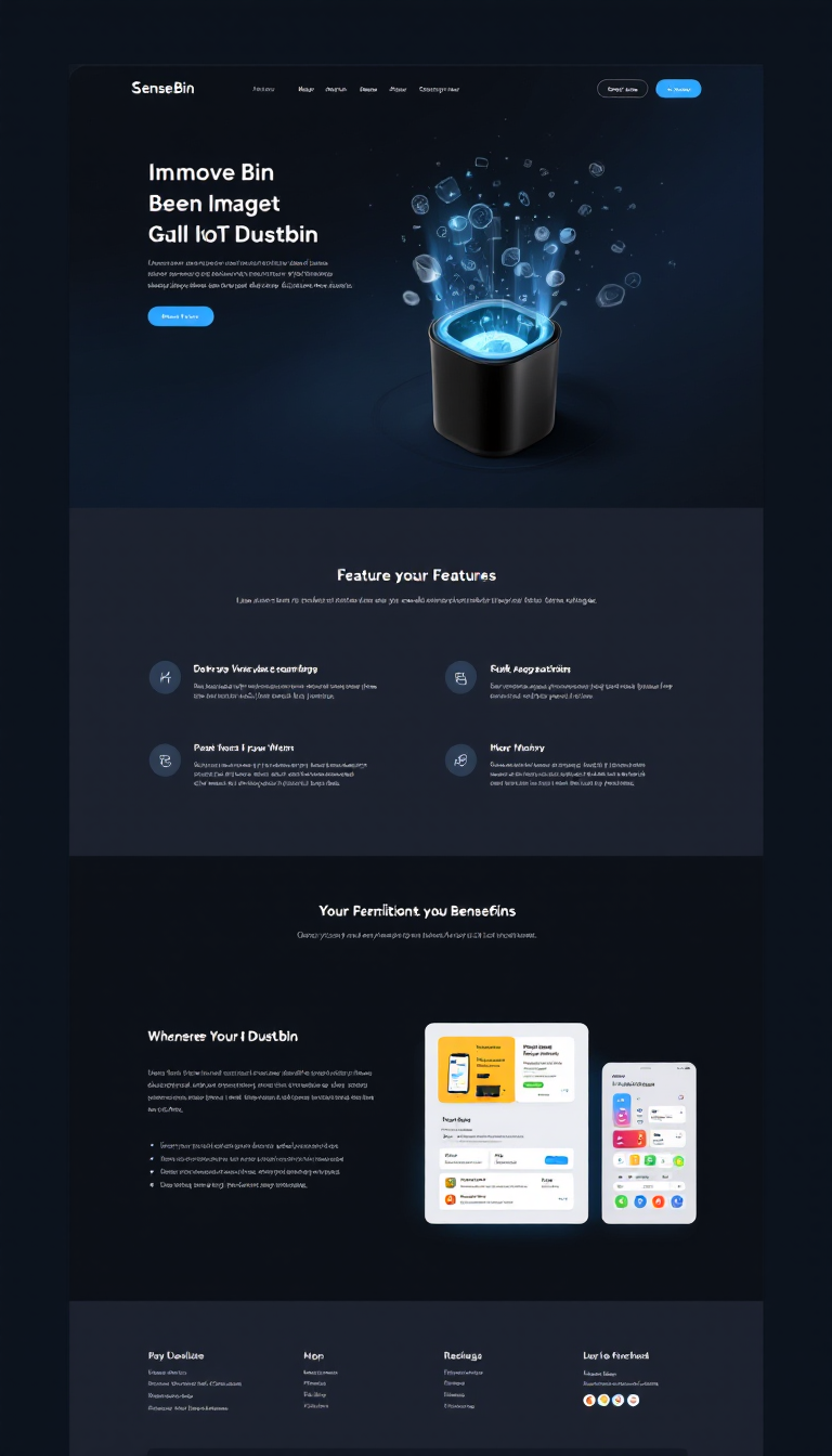 SenseBin Landing Page Design