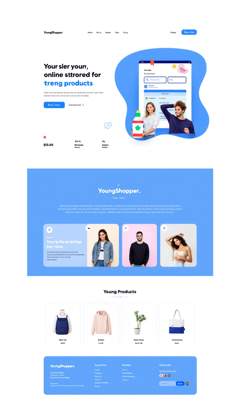 YoungShopper One-Page Website Design