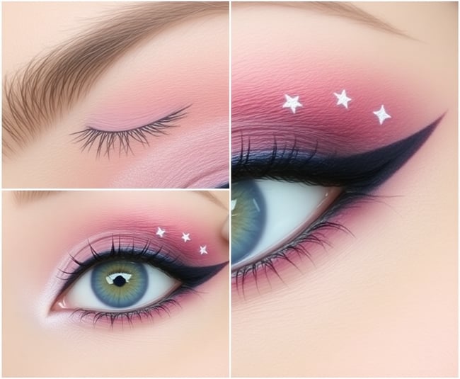 Tutorial de Maquillaje de Ojos: Corazones y Estrellas