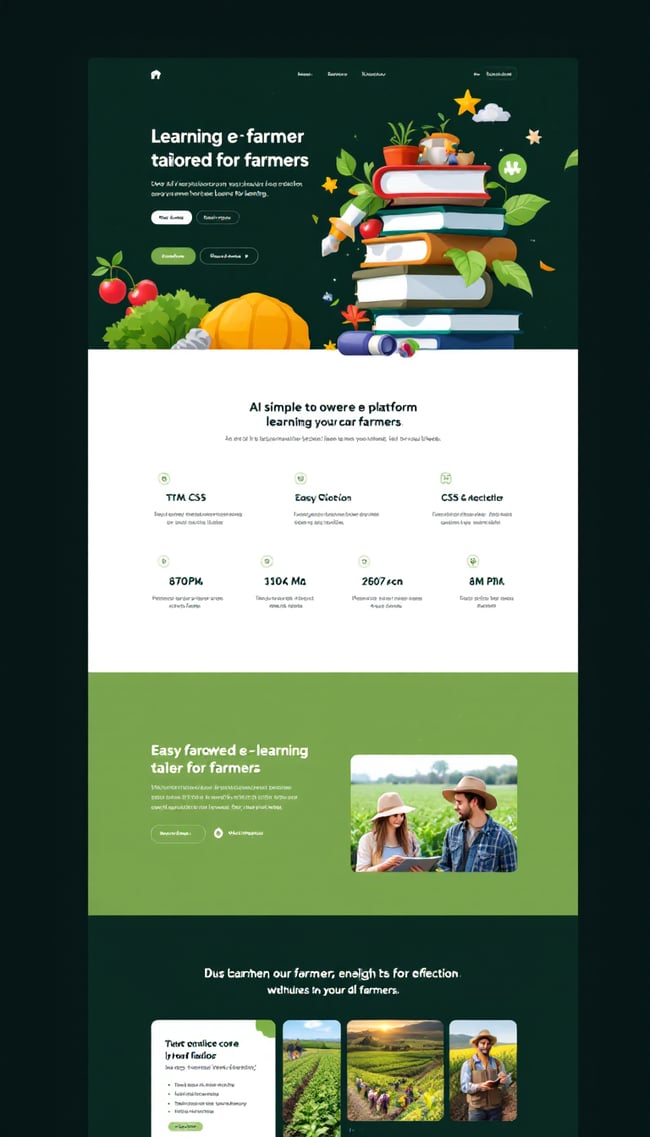 AI E-Learning for Farmers Website Design