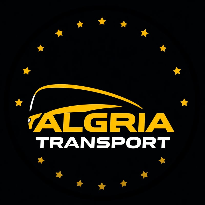 Modern Algeria Transport Logo in Yellow and Black