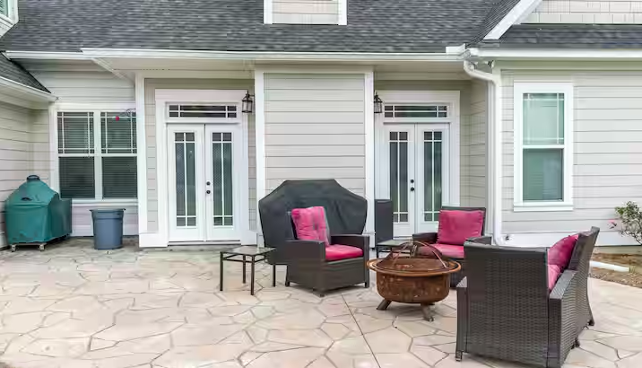 Stamped concrete design options for Hampton Roads homes