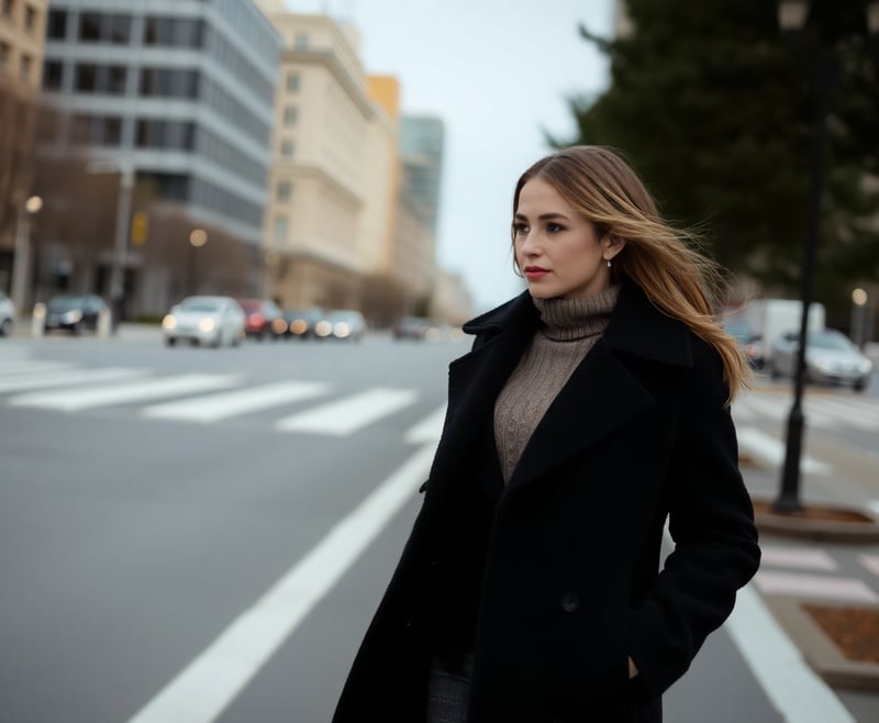 Elegant Black Coat Display