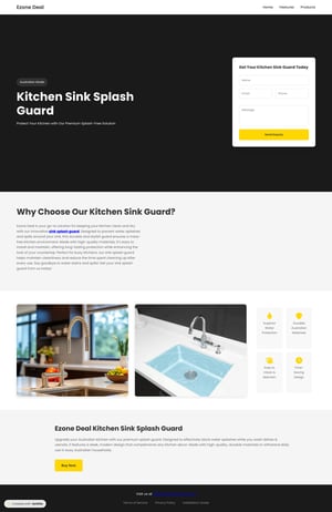 Kitchen Sink Splash Guard - Ezone Deal Australia