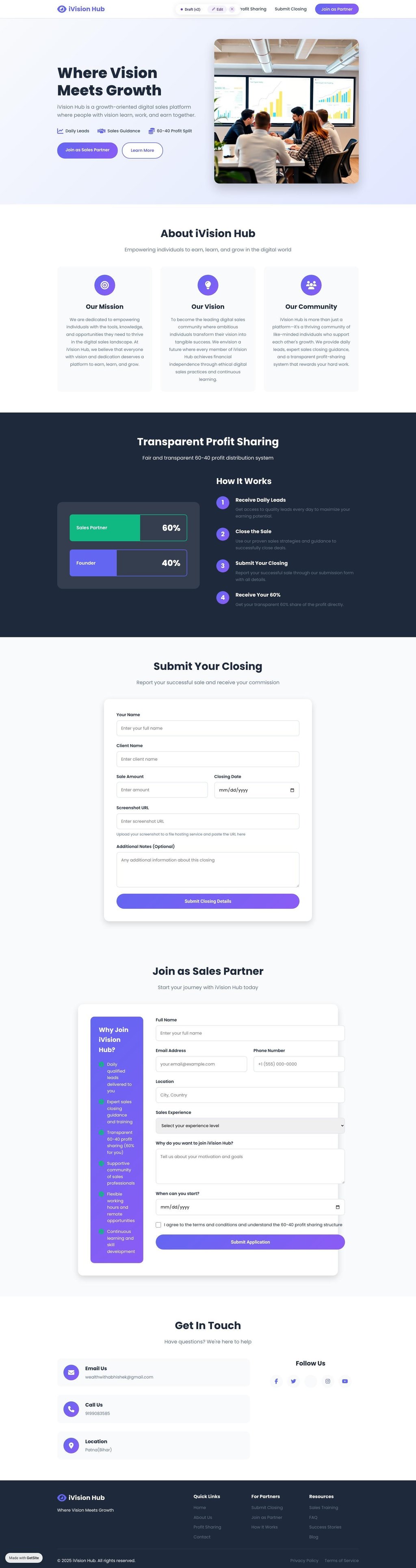 iVision Hub - Where Vision Meets Growth