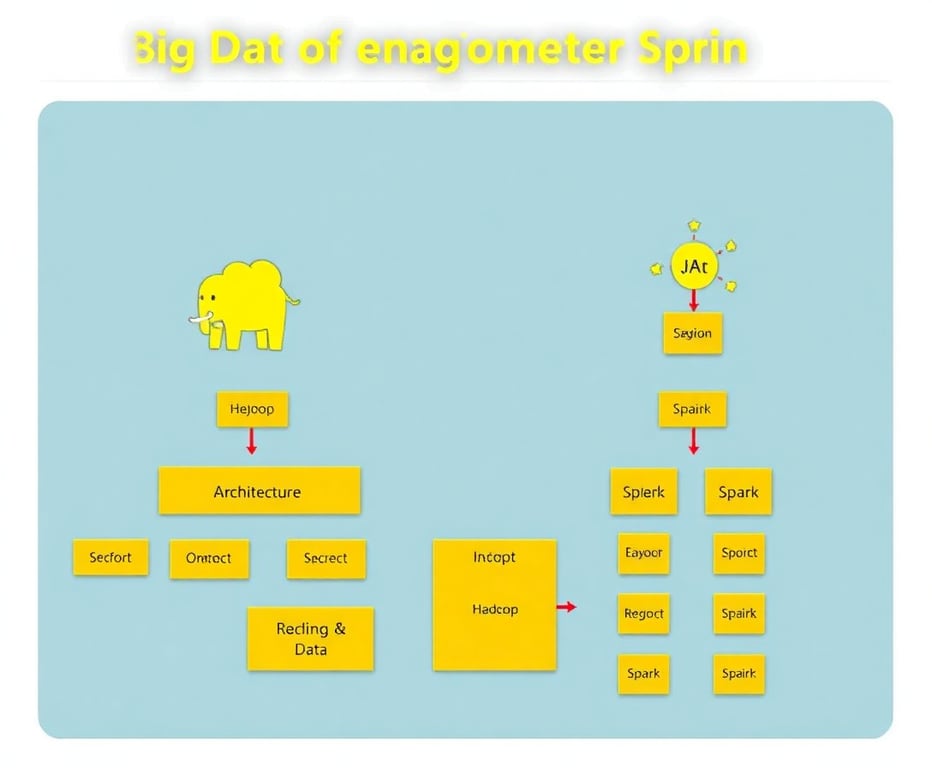 Big Data Engineering course materials showing Hadoop and Spark architecture diagrams