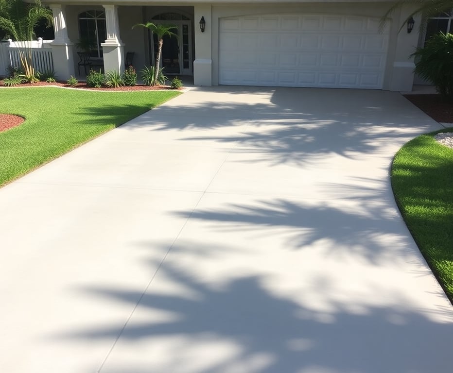 Sleek and durable concrete driveway installation by Fort Lauderdale Concrete Pros in Broward County, showcasing residential concrete solutions