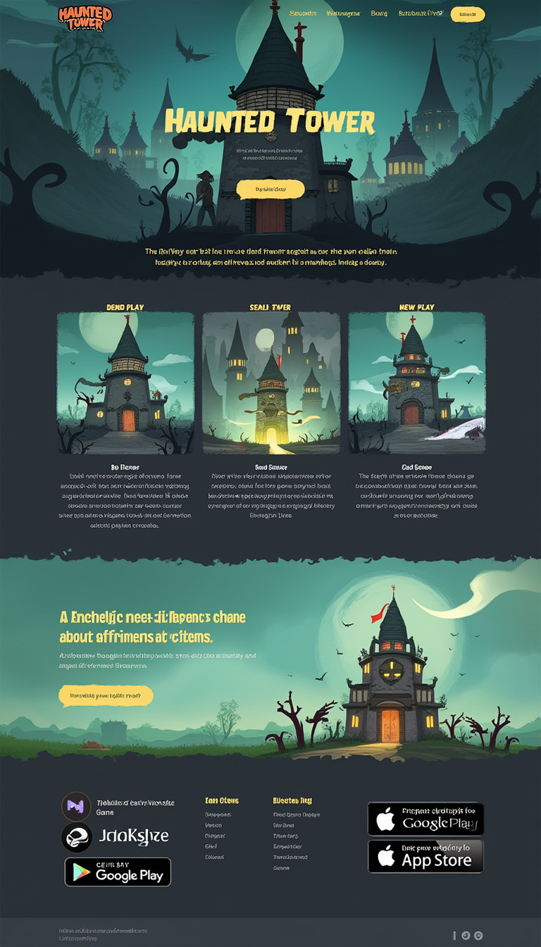 Haunted Tower Game Landing Page