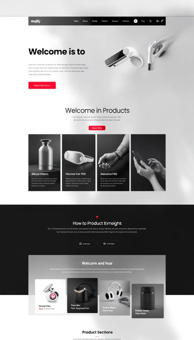 Modern Minimalist Online Store Layout