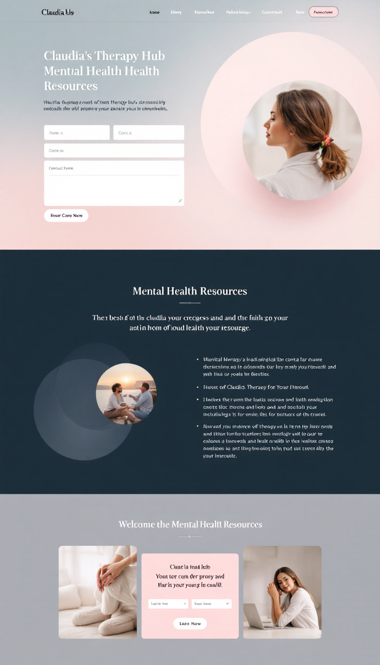 Claudia's Therapy Hub Website Concept