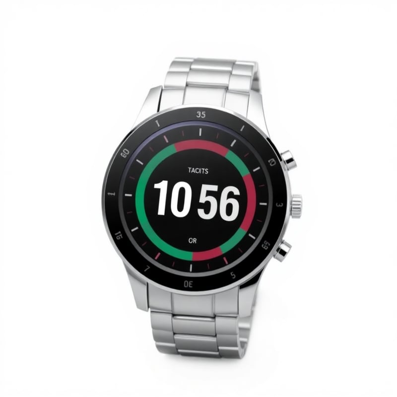 Sleek Silver Fitness Smartwatch