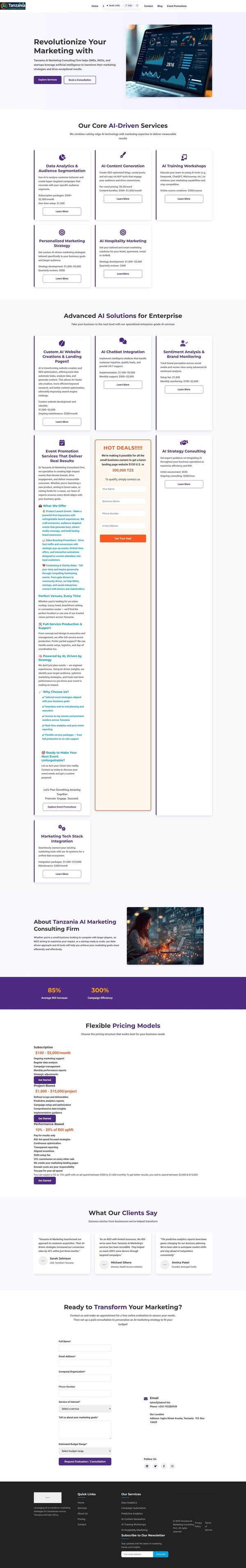 Tanzania AI Marketing Consulting Firm