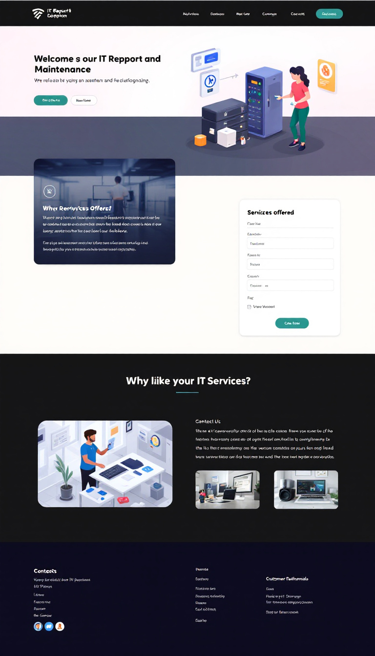 Modern IT Support Website Design