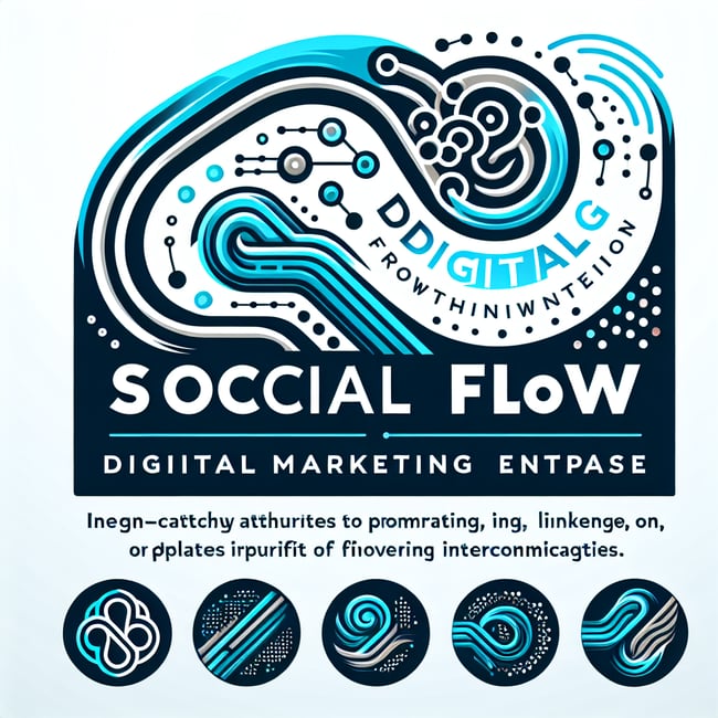 Social Flow Digital Logo Design