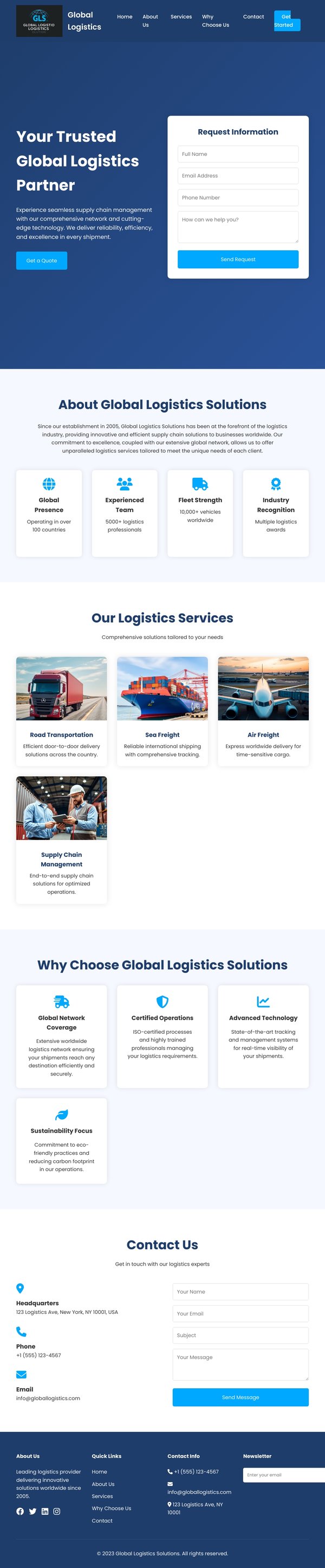 Global Logistics Solutions - Your Trusted Logistics Partner