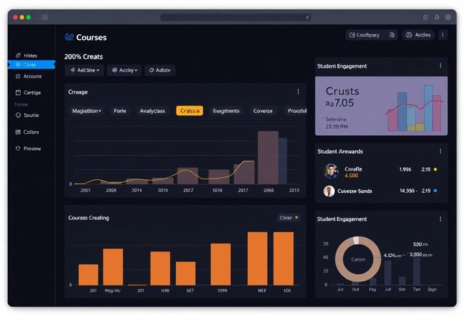 Course Creation Dashboard with Analytics and Engagement Metrics