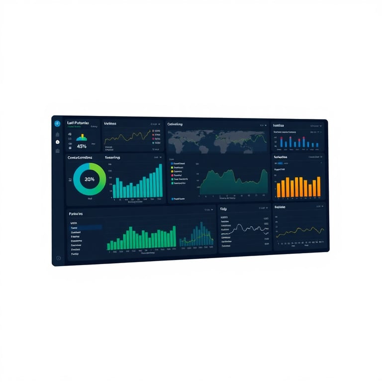 Network monitoring dashboard with data visualization