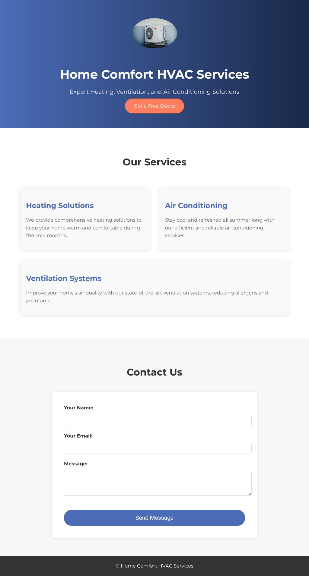 Home Comfort HVAC Services