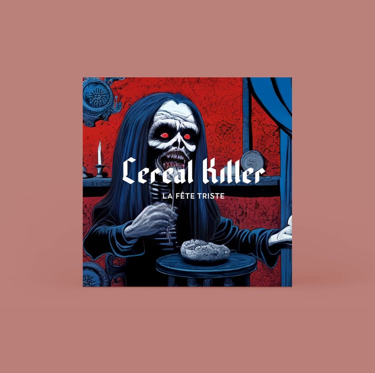 Dark vinyl with square nature photo