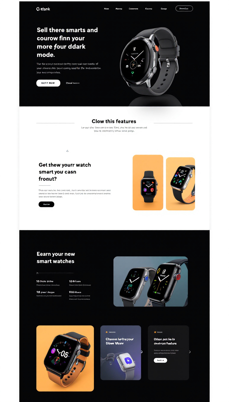 Smartwatch Showcase Landing Page