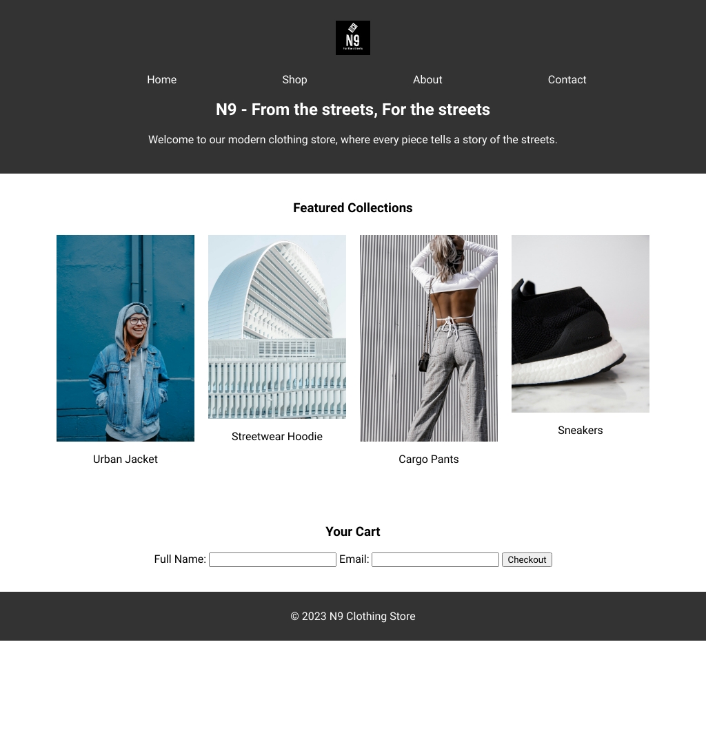N9 Clothing Store