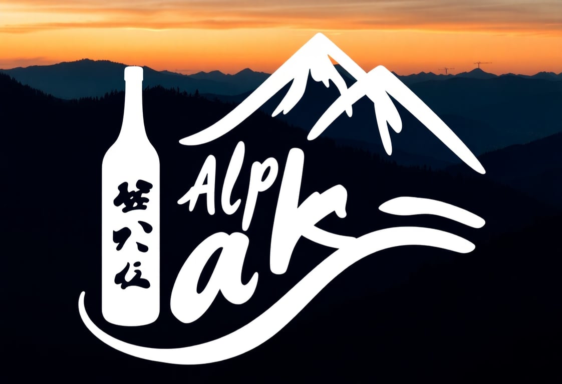 Alpin Sake logo in white